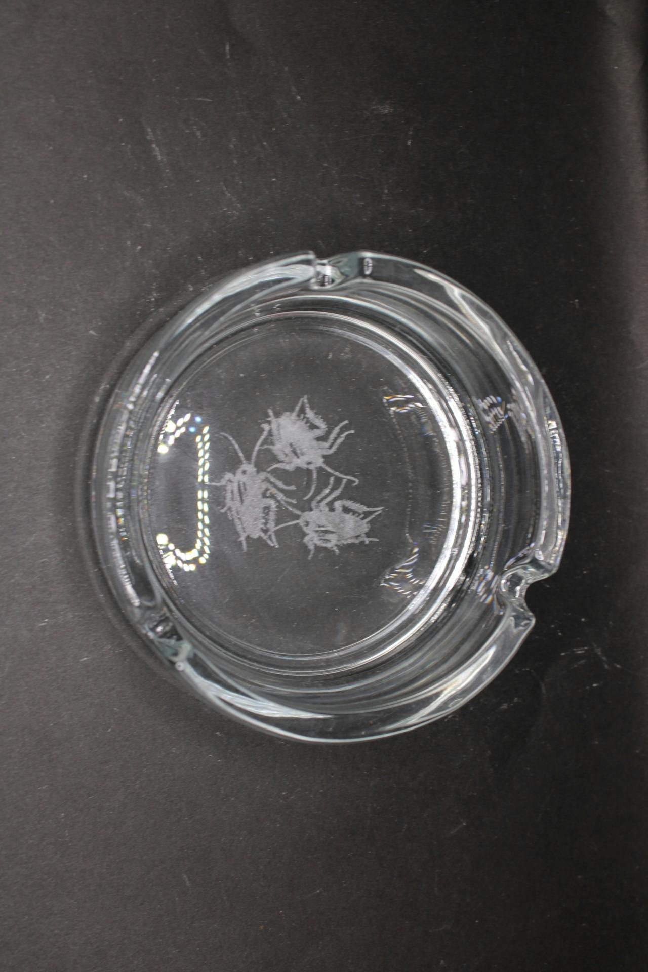 Etched Glass Ashtray (Item Varies)