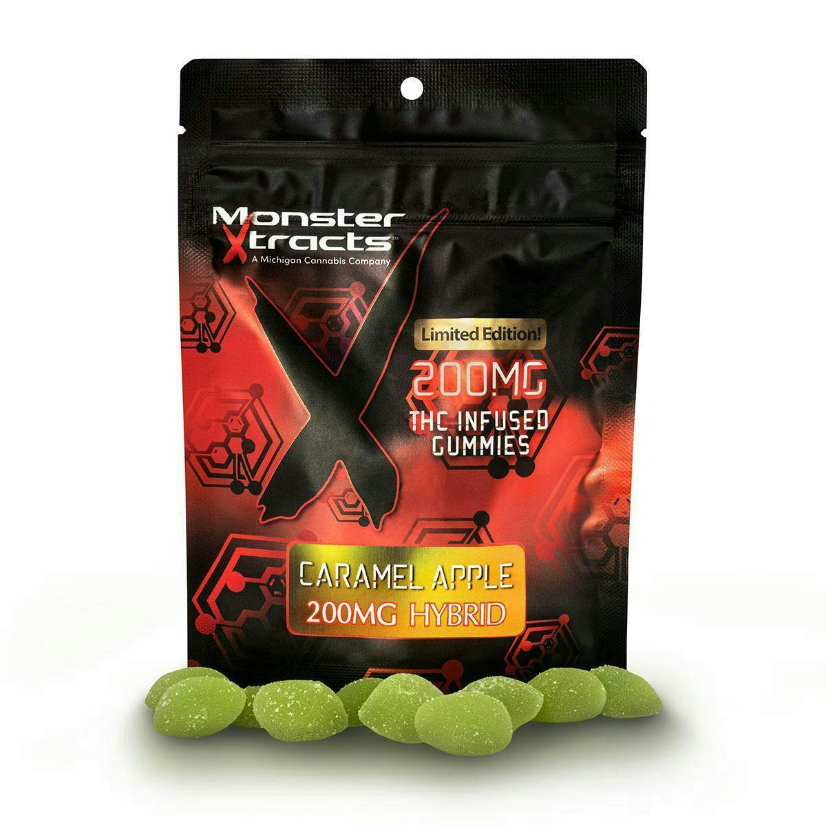 Monster / PC Pure | Caramel Apple 200mg THC Infused Gummies