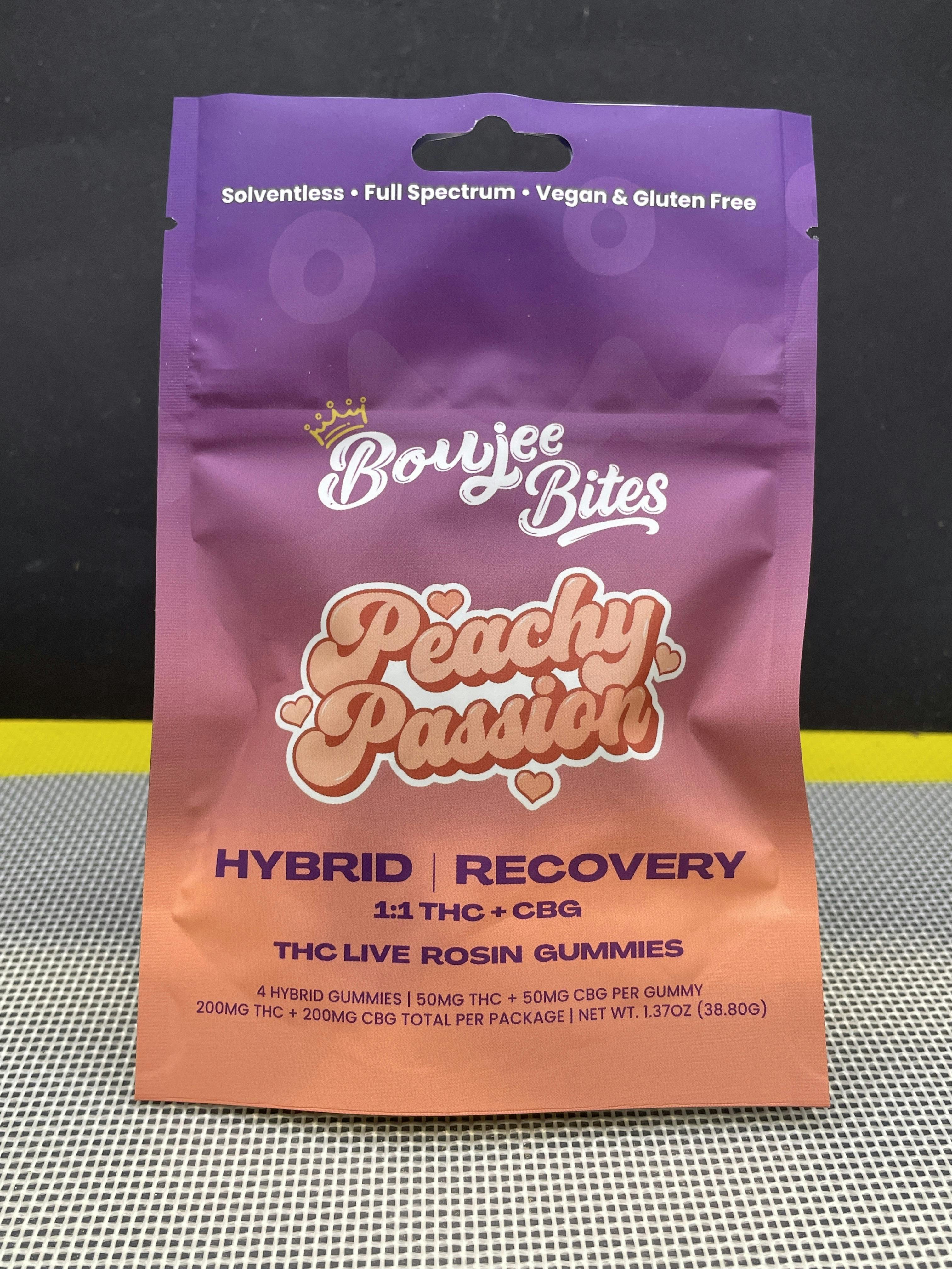 Boujee Babies | Peachy Passion 1:1 THC:CBG Hash Rosin Gummy