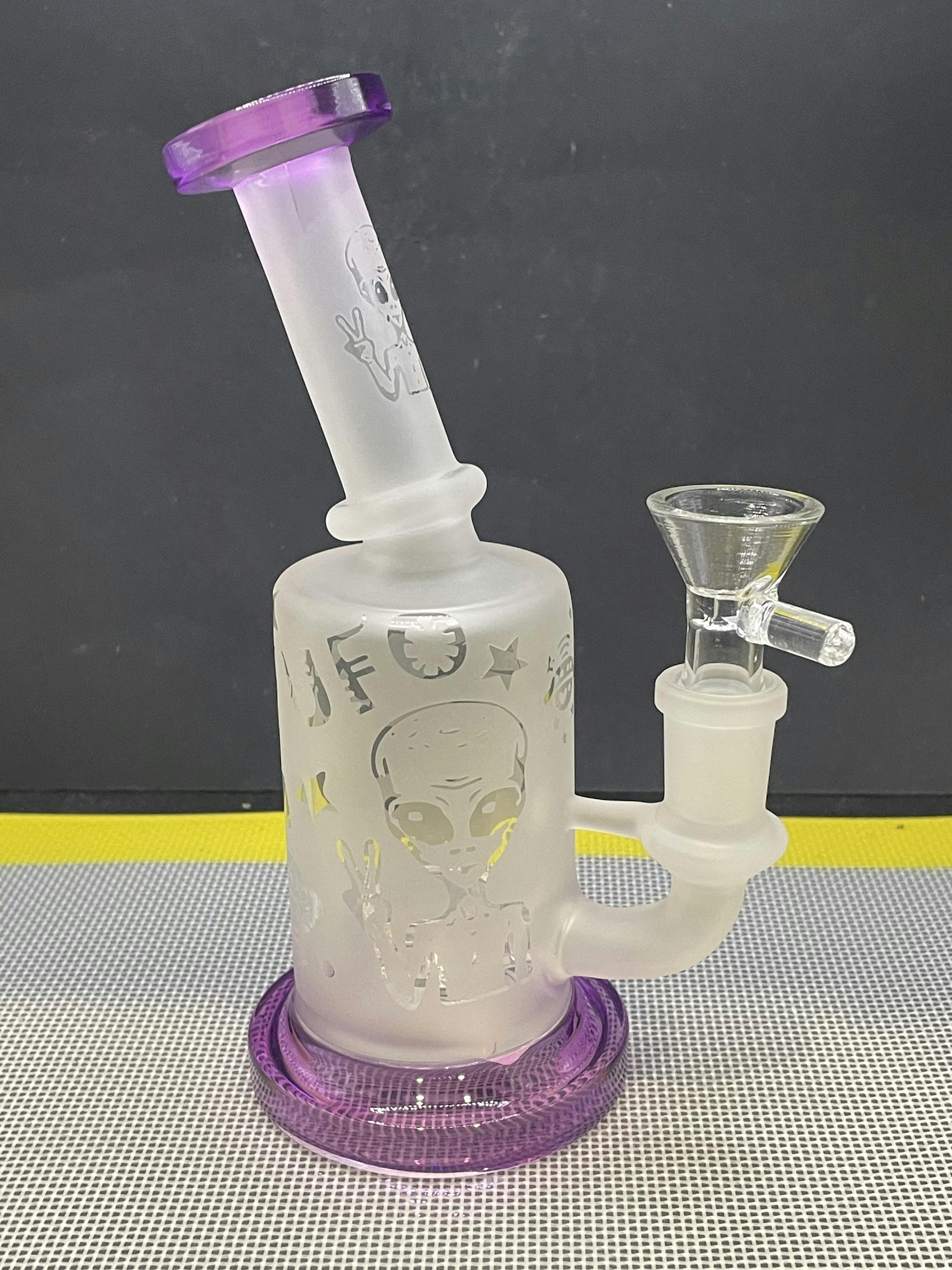 MJW | 6.5" UFO Design Frosted Water Pipe (Purple)