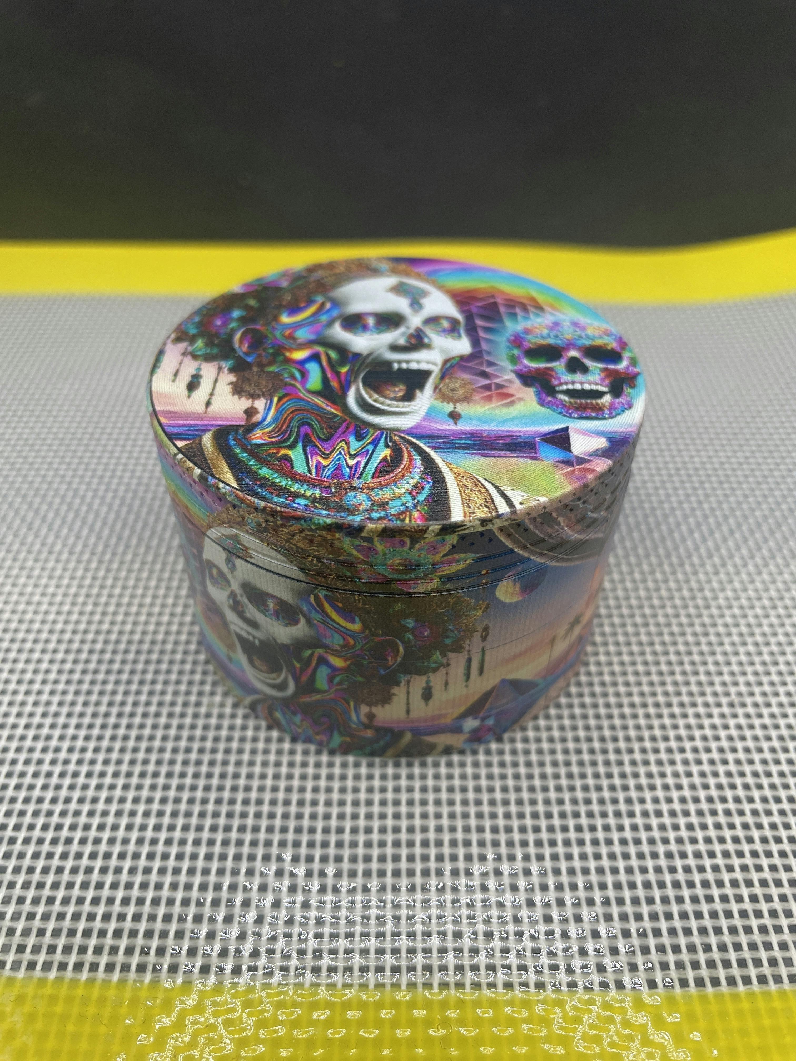 63mm 4 Part Grinder- Metal Skull