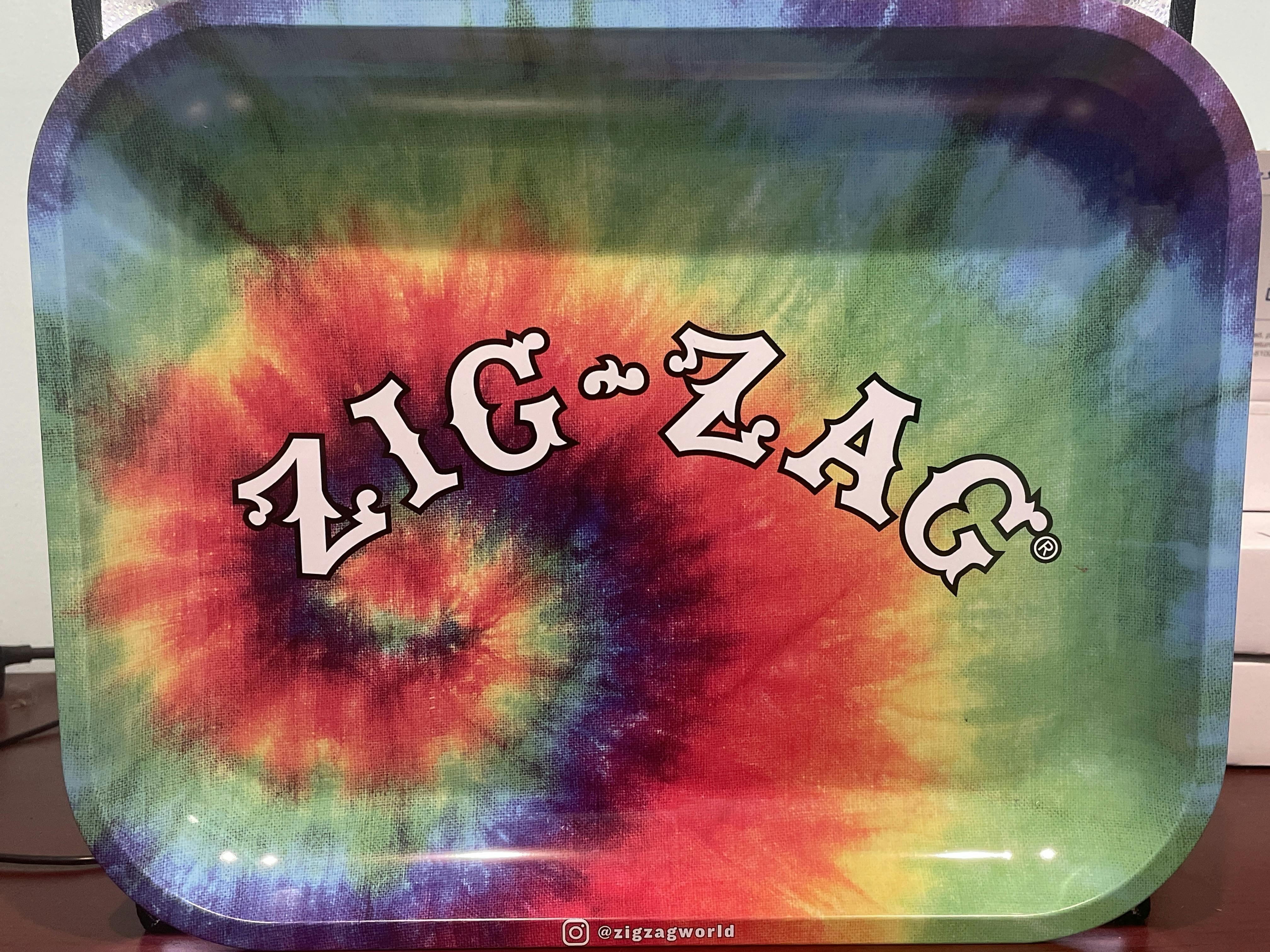 Zig-Zag Large Tie-Dye Rolling Tray
