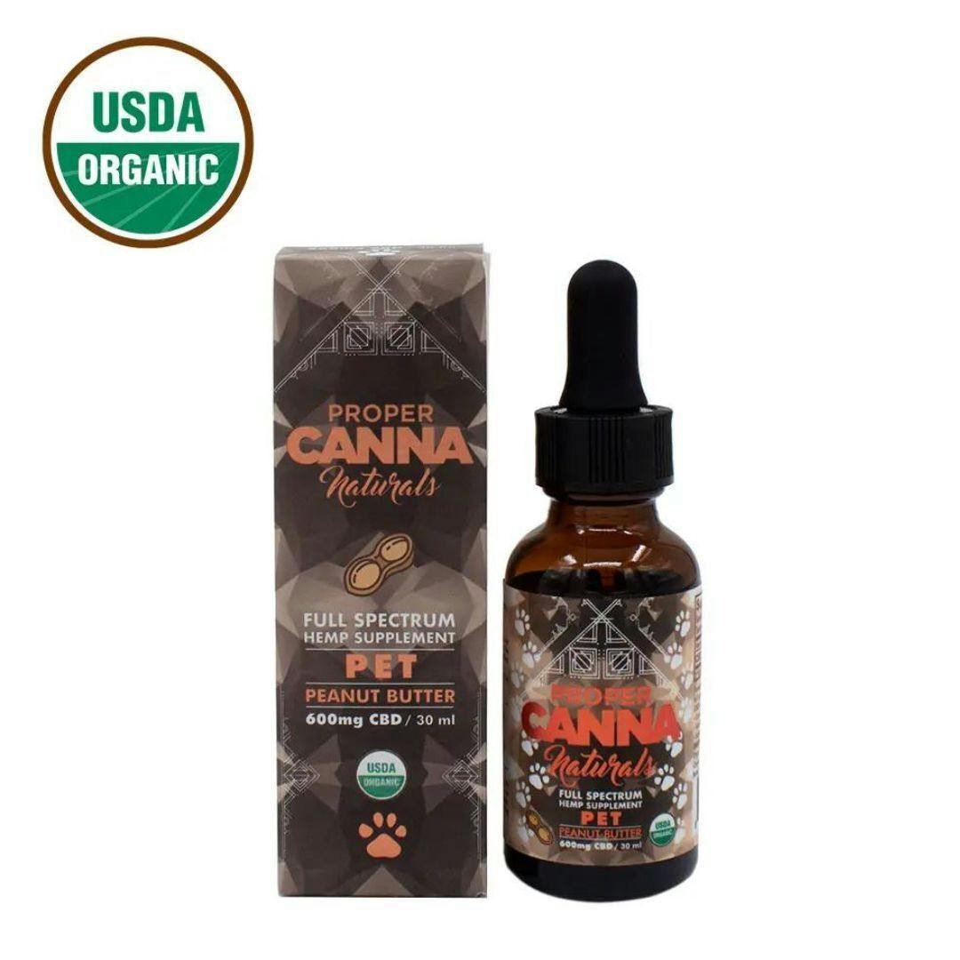 Proper Canna Pet's Peanut Butter CBD Tincture 20mg/600mg