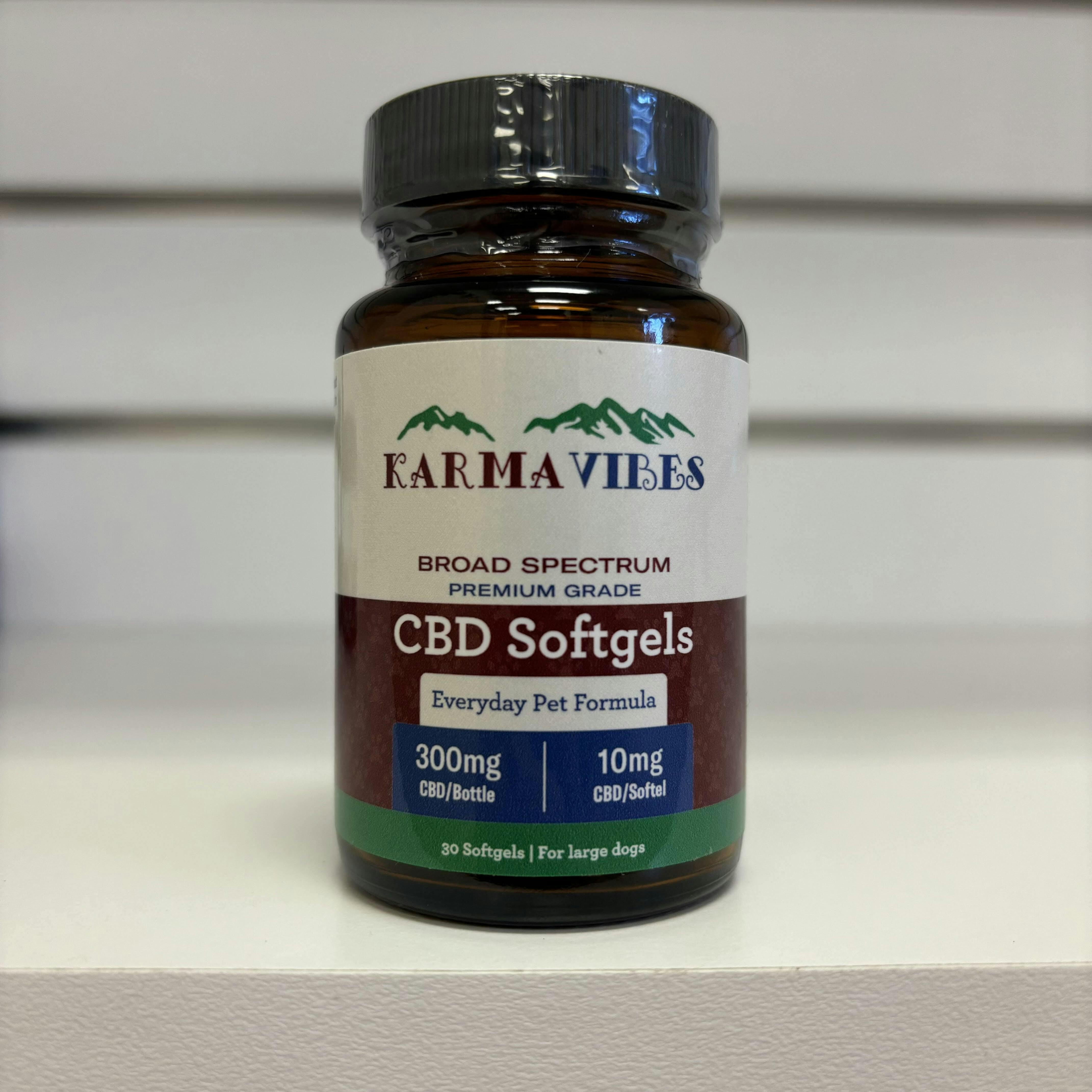 Karma Vibes Broad Spectrum CBD Softgels for Pets 10mg/300mg