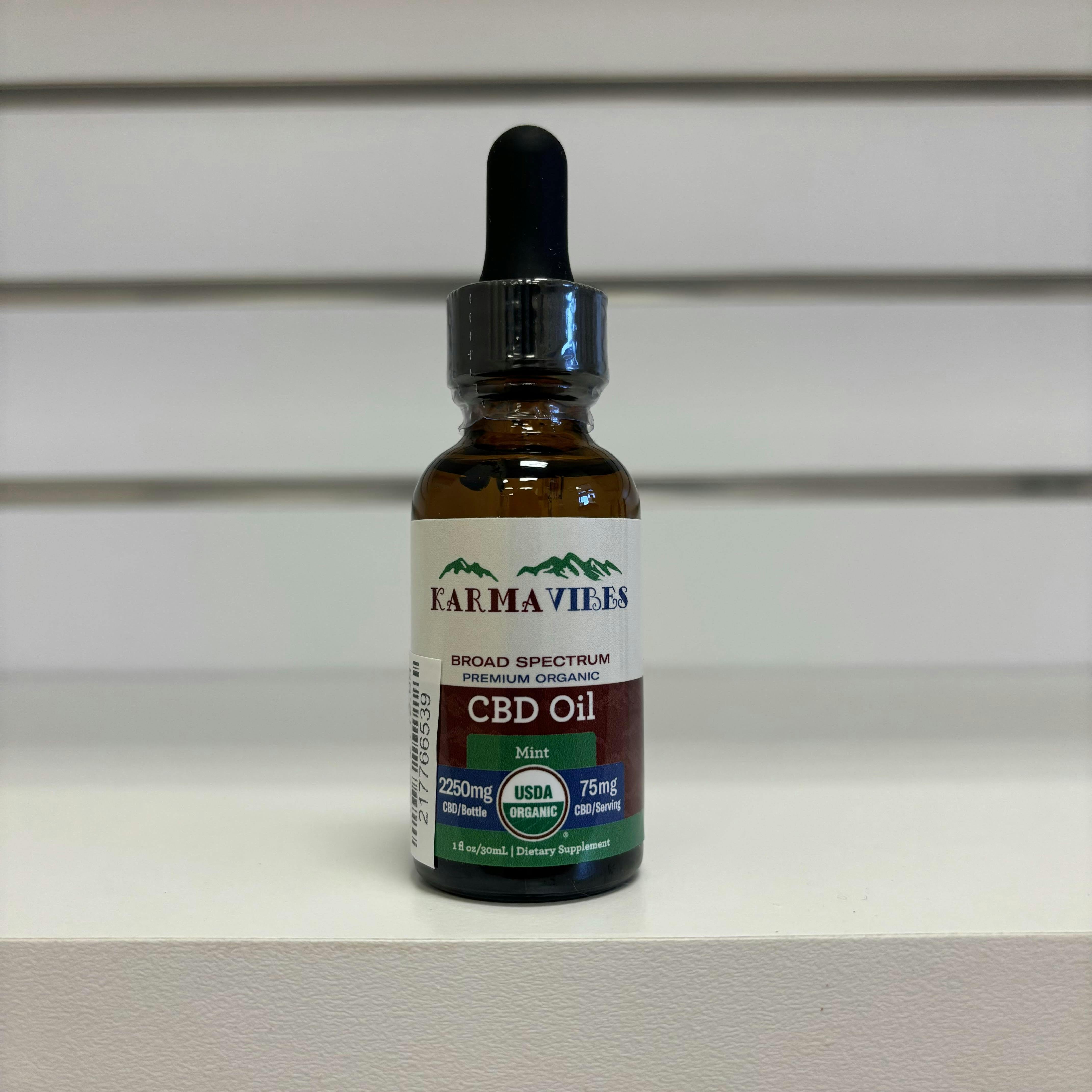 Karma Vibes Broad Spectrum Tincture Mint CBD 75mg/2250mg