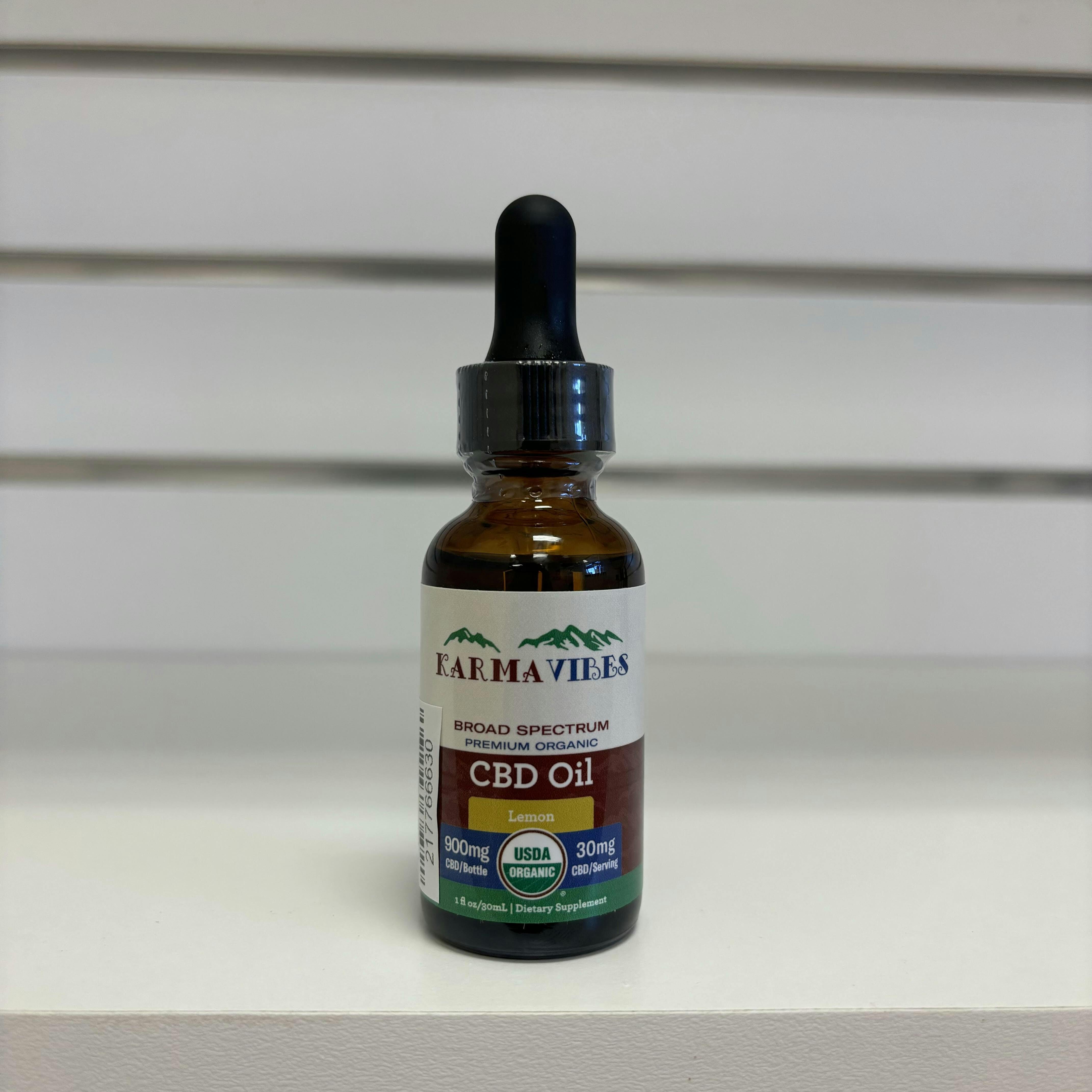 Karma Vibes Broad Spectrum Lemon CBD Tincture 30mg/900mg