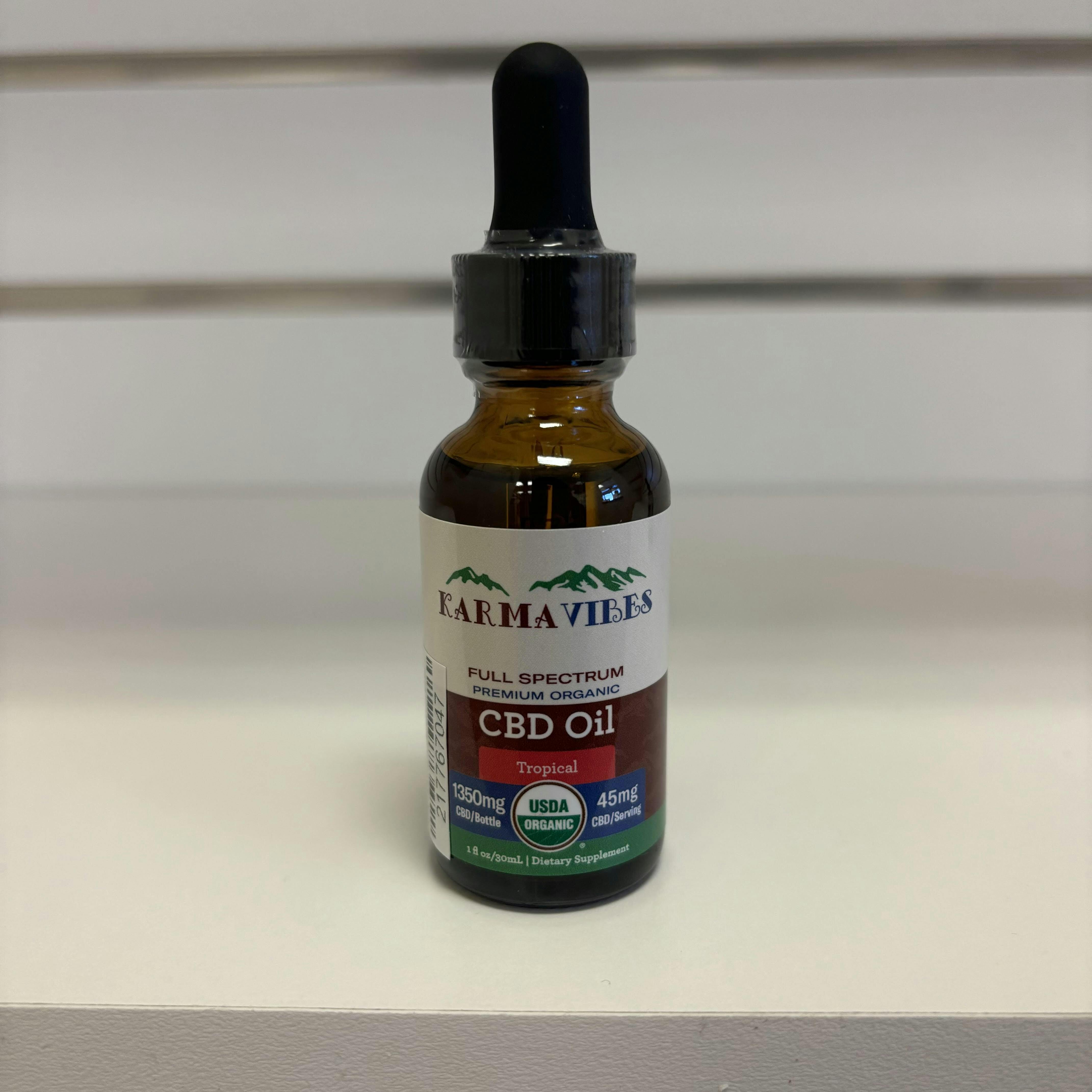 Karma Vibes Full Spectrum Tropical CBD Tincture 45mg/1350mg