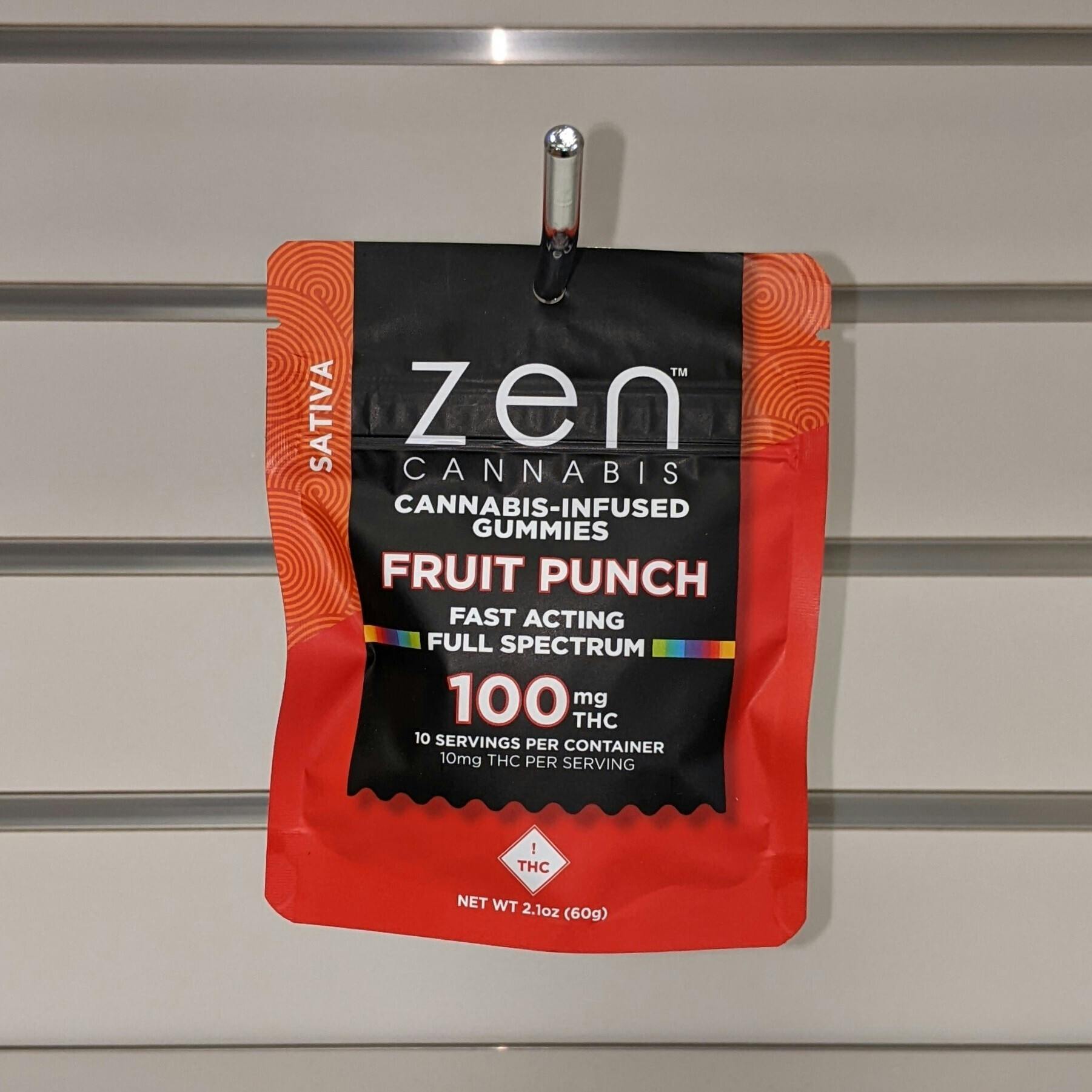 Gummy - ZEN - Single - Sativa Fruit Punch 100mg