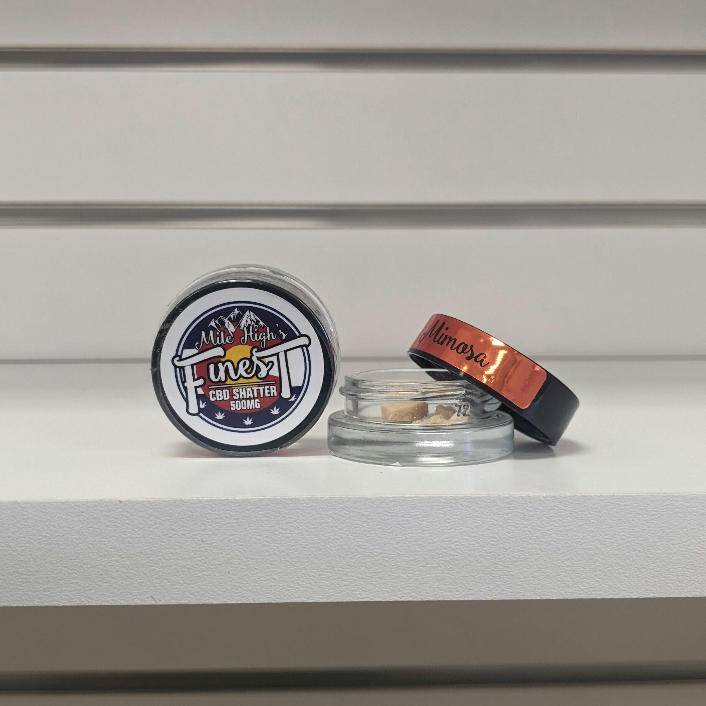 Mile High CBD Shatter 500mg - Mimosa