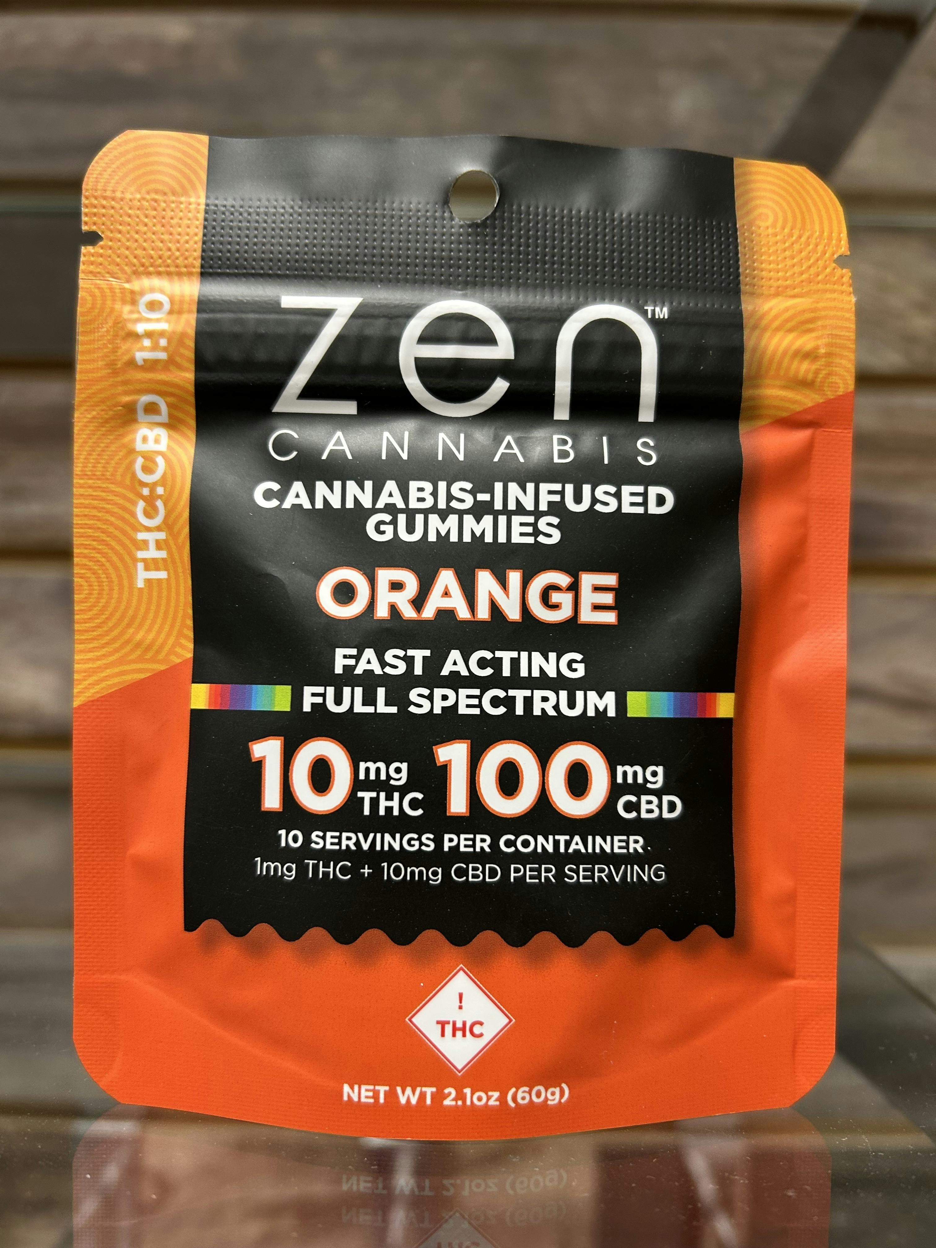 Gummy - ZEN - 1:10 Orange 10mg:100mg