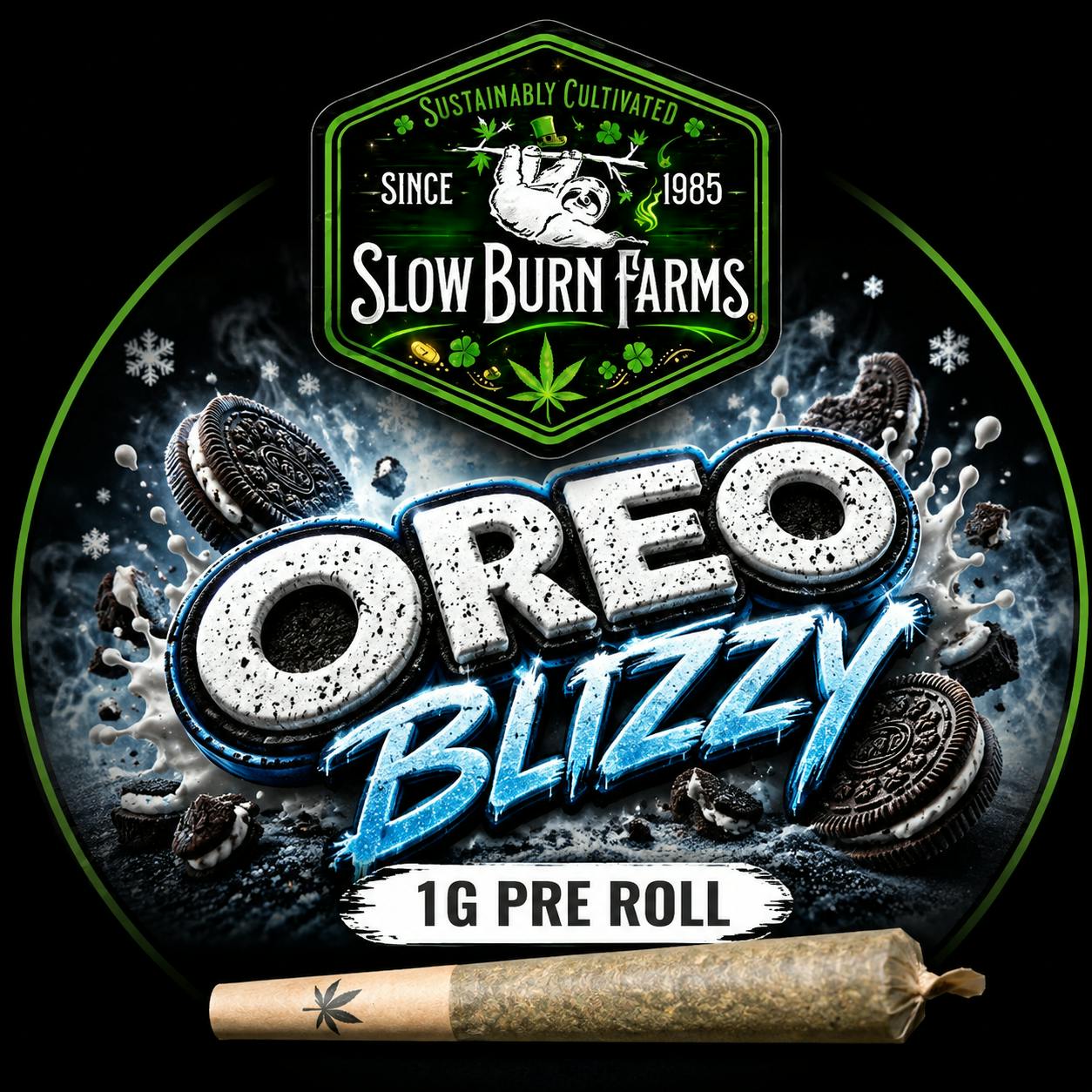 Oreo Blizzy - 1g Pre Roll - Slow Burn (SBF)