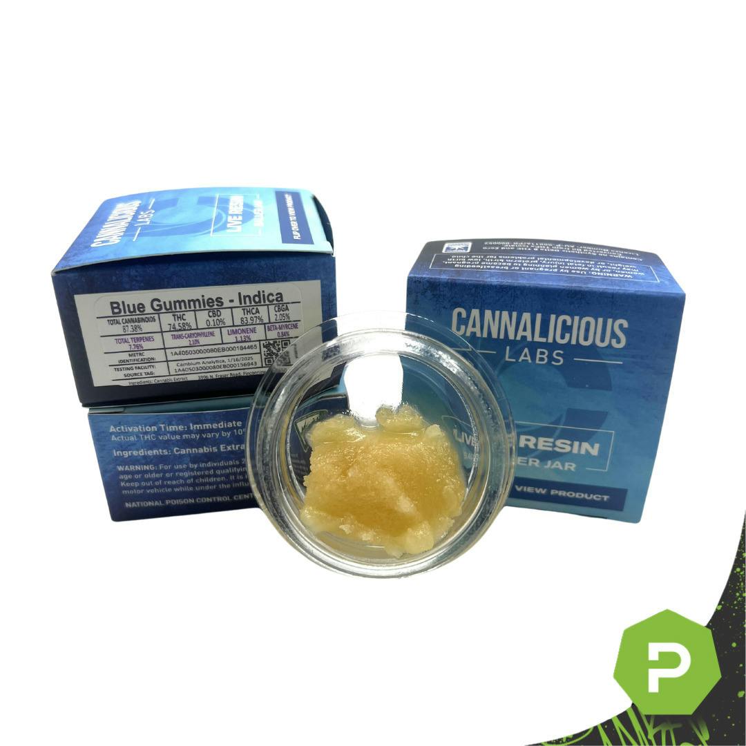 Cannalicious | 7g Live Resin Bucket | Blue Gummies