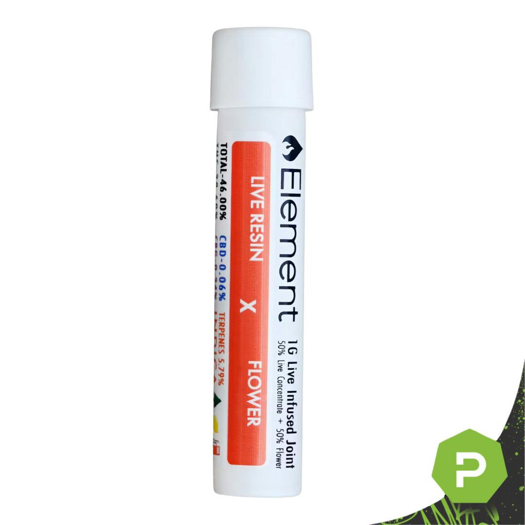 Element x Ghost Cannabis | 1g Live Resin Joint | Viva Sativa x Papaya Melonz