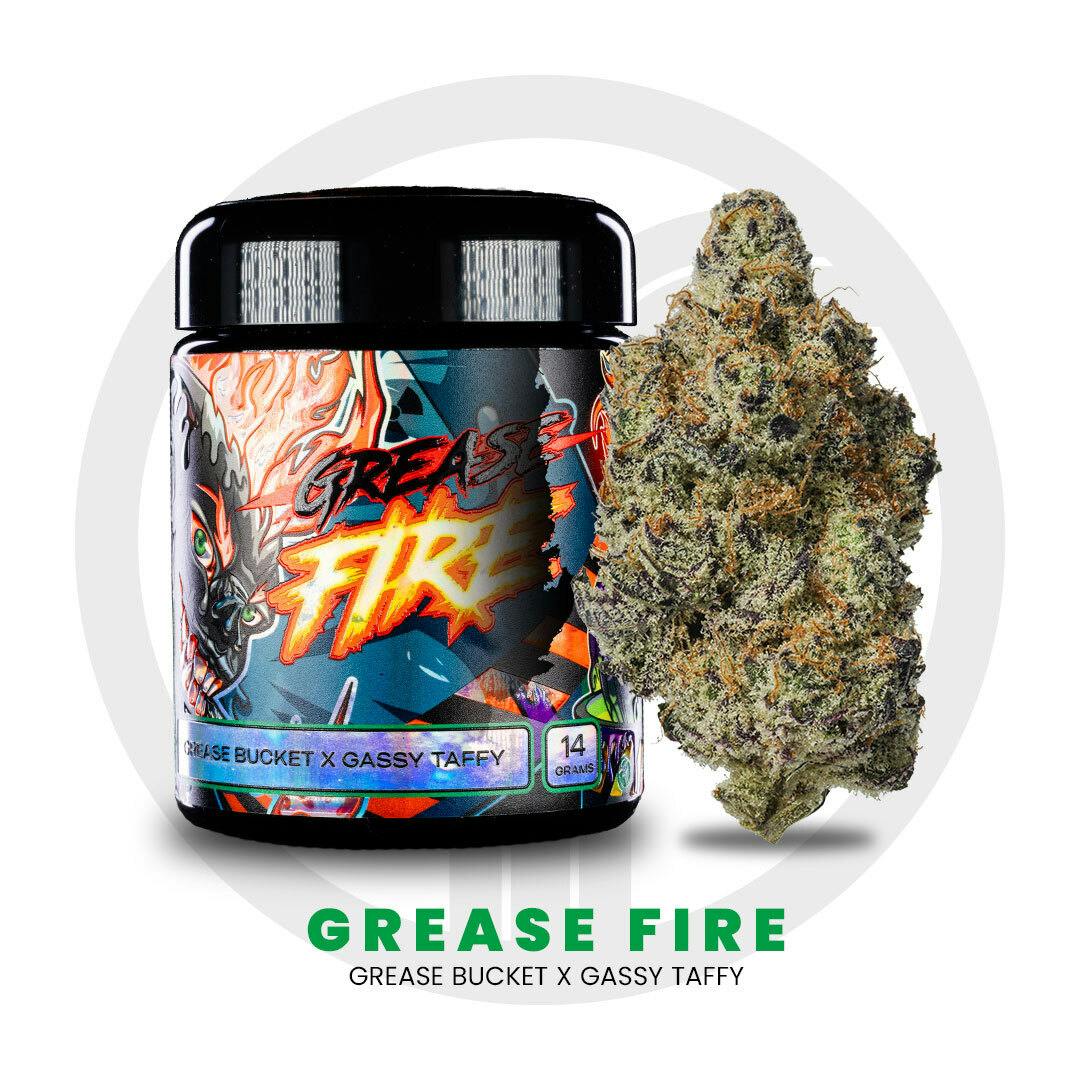 Freshy Fine | 14g Prepackaged Flower Jar | Grease Fire