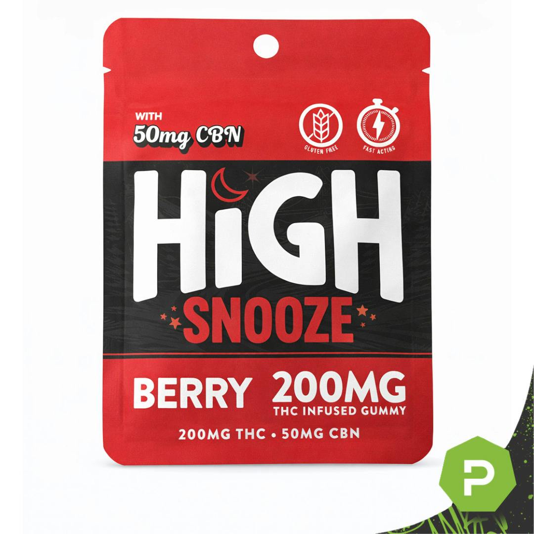 High Snooze | 200mg THC: 50mg CBN Single Gummy | Berry