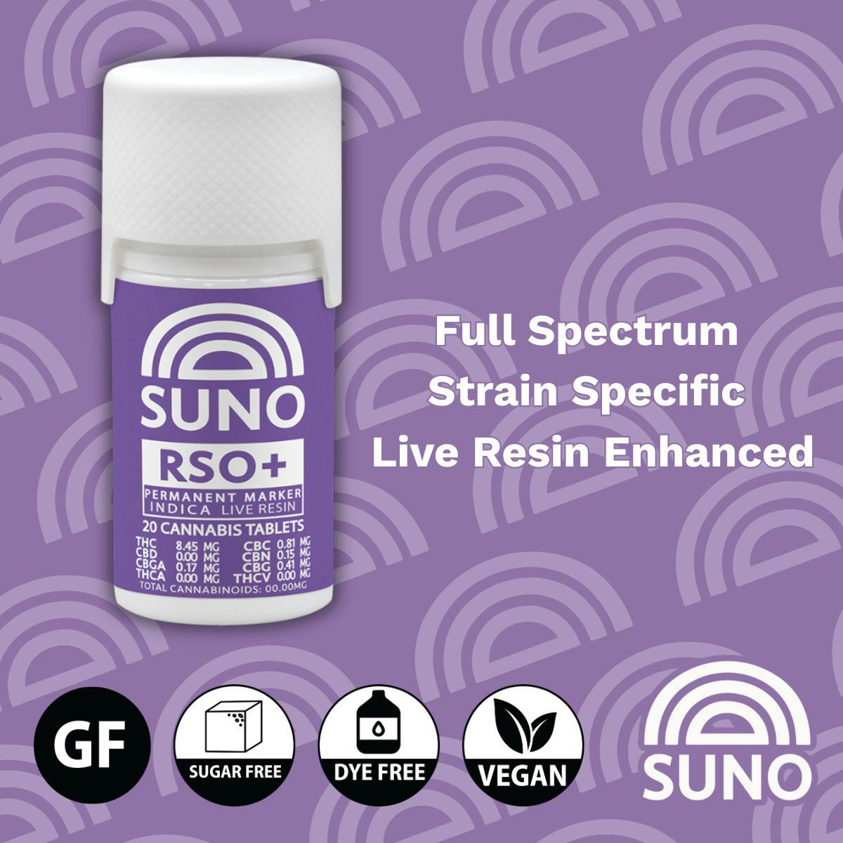 SUNO | 200mg Tablets | RSO + Permanent Marker