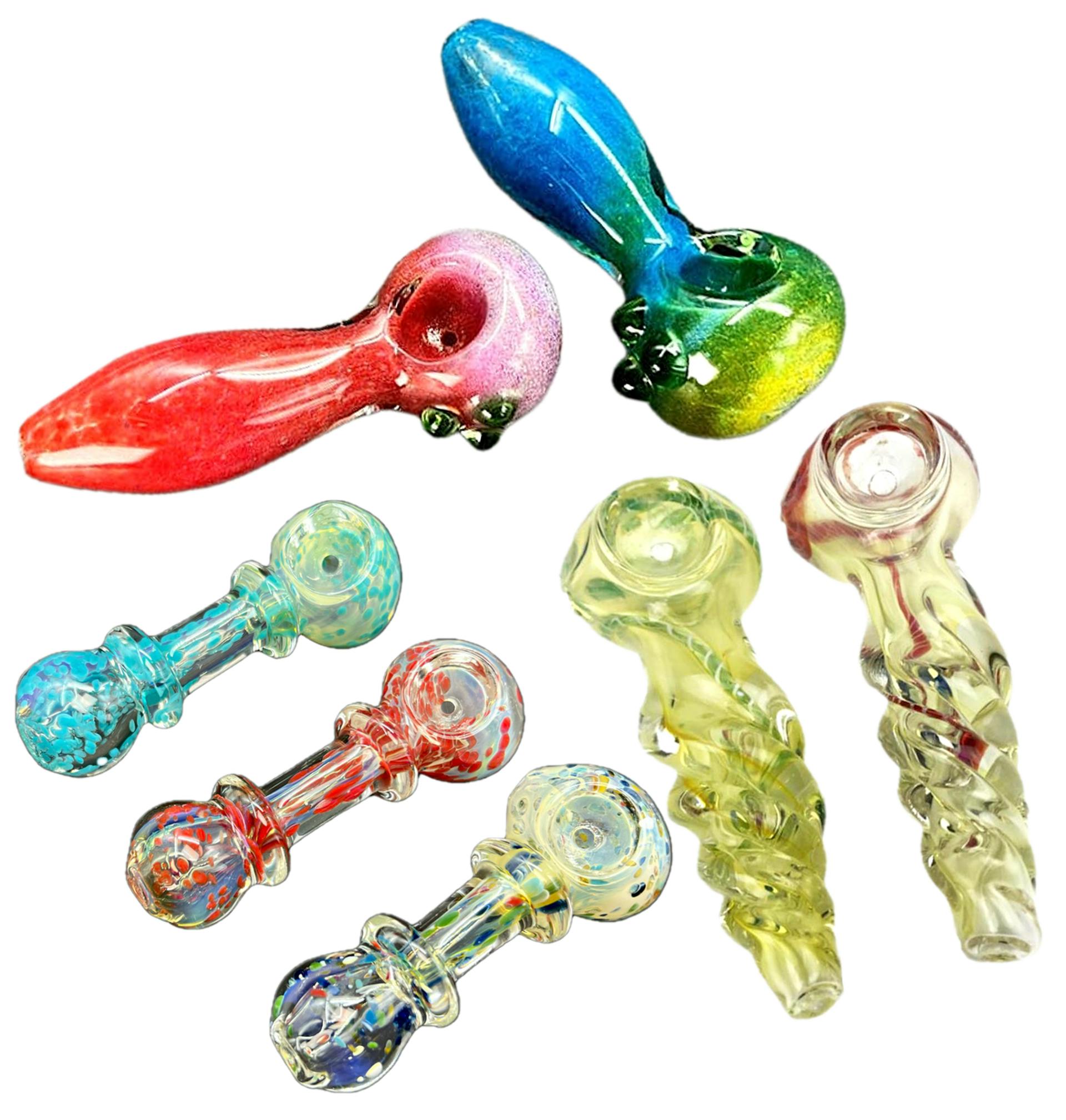 GLASS CHILLUM - ASSORTED