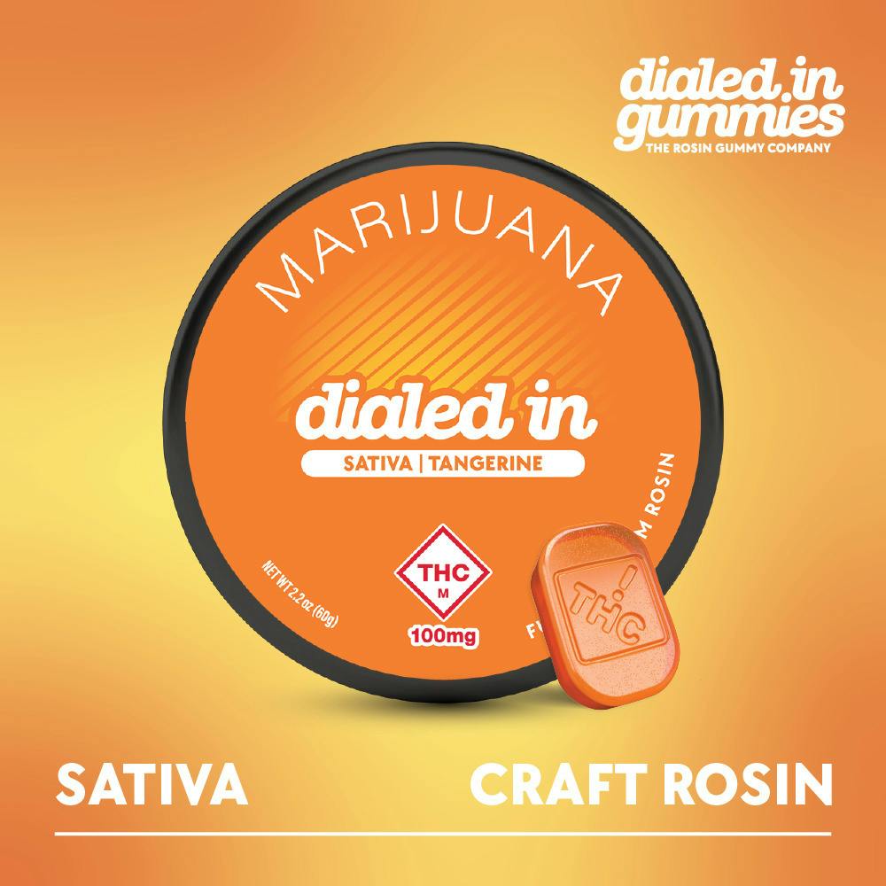 Dialed In: Rosin Gummies | Tangerine | Sativa | 100mg | 10pk