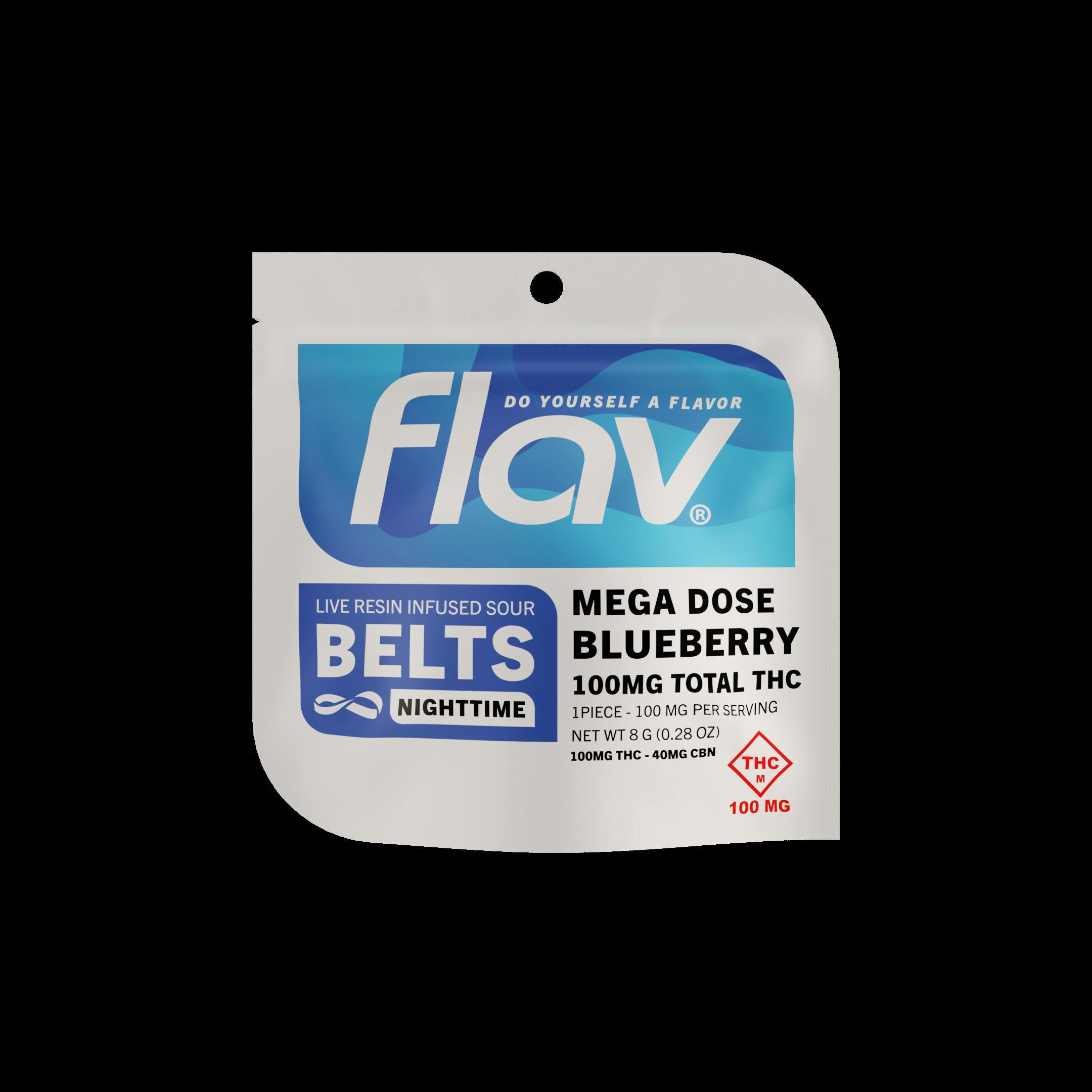 Blueberry Nighttime Live Resin Sour Mega Belt (100mg)