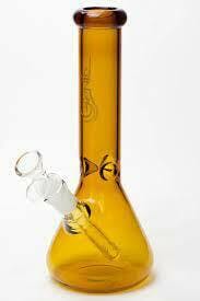 10'' Genie Colour Tube Glass Bong - Amber
