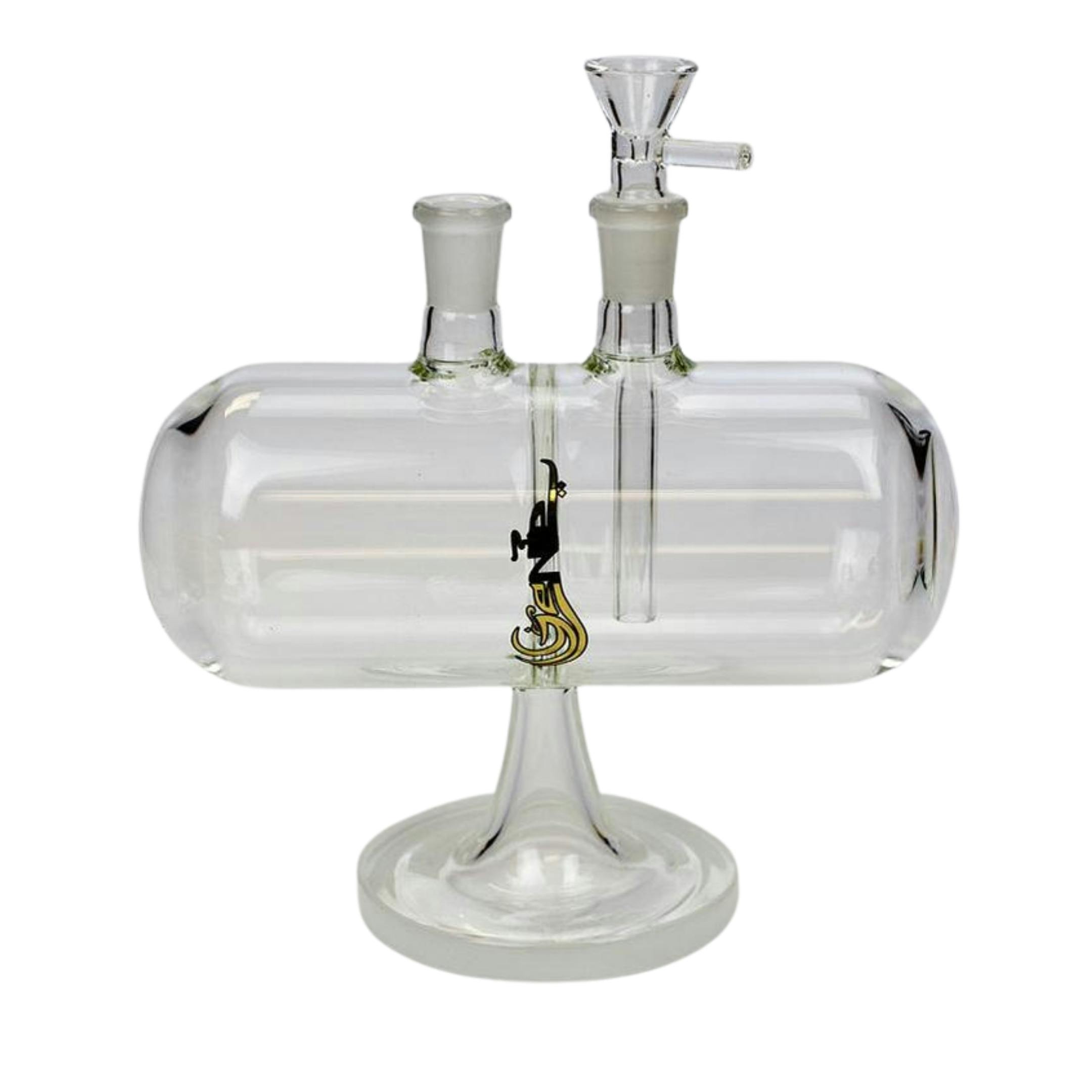 9" Genie Submarine Gravity Glass Bong - White