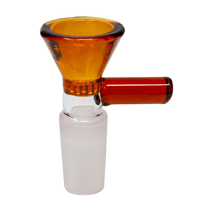 Honeycomb Glass Bowl With 14mm Joint - Amber