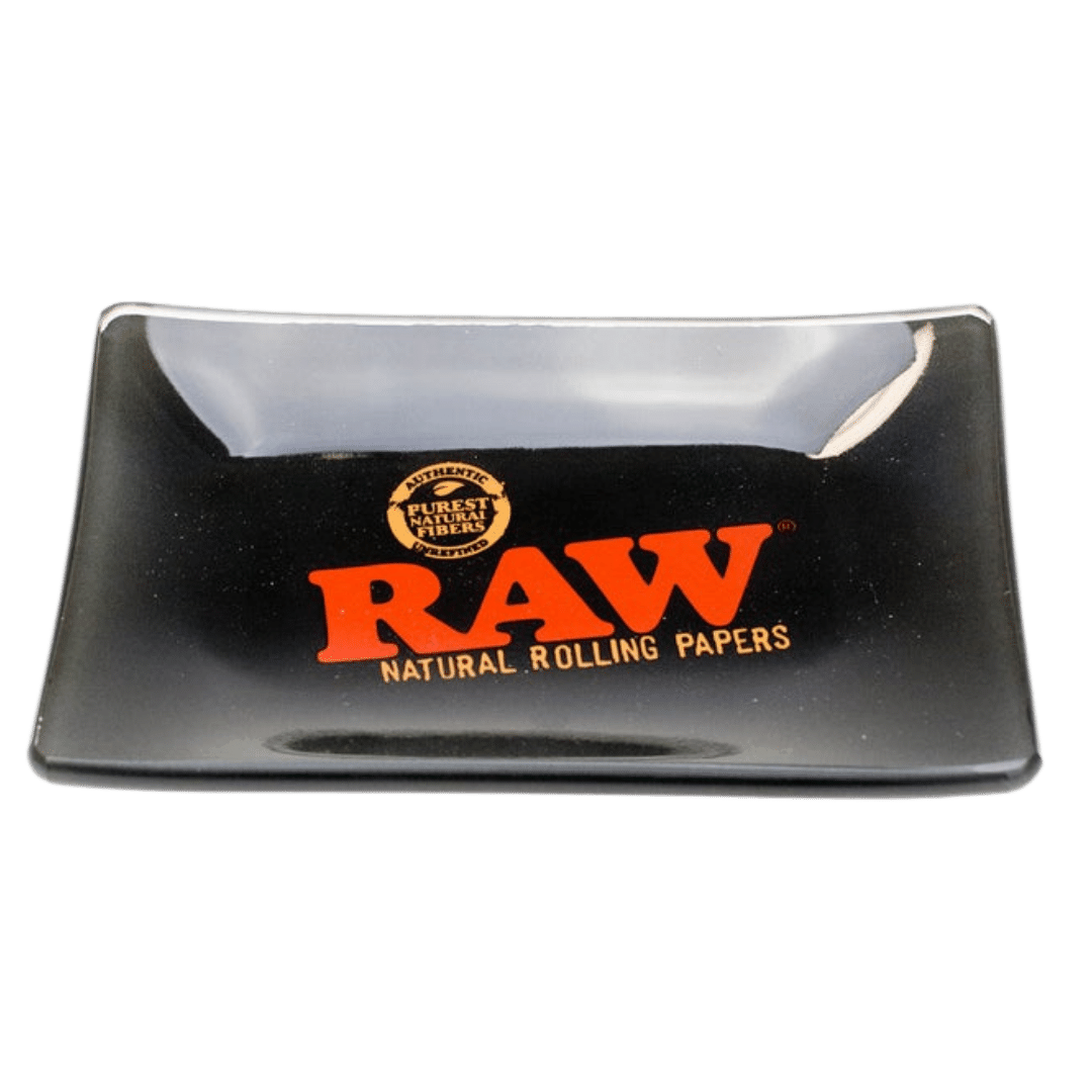 RAW Glass Mini Rolling Tray - Black