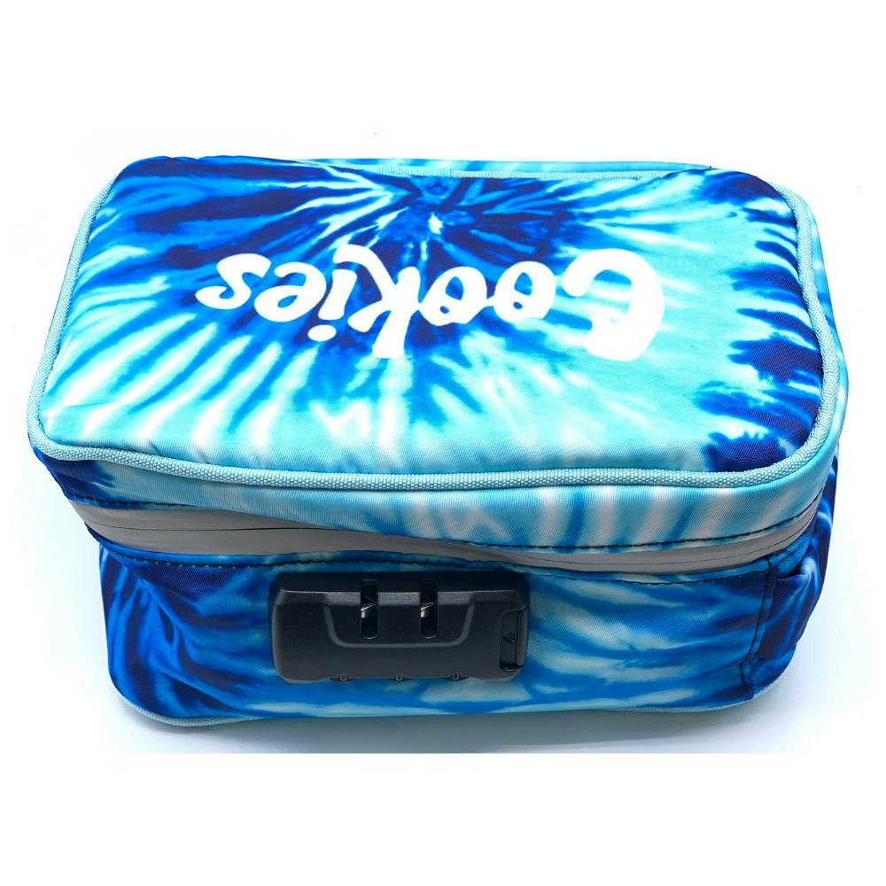 Smell-Proof Bag w/ Dual Locks - Blue TieDye Cookies