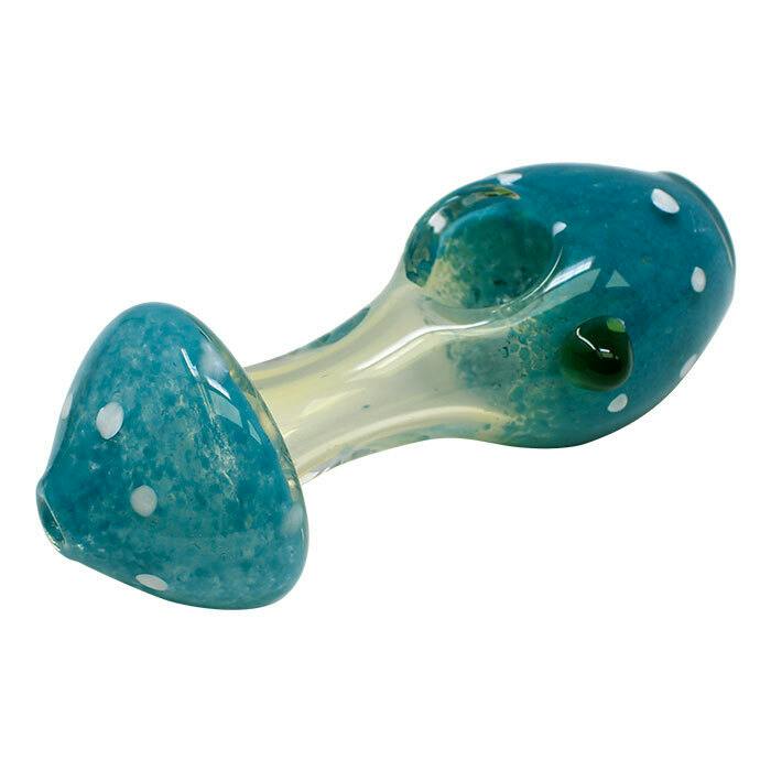 Mushroom Hand Pipe - 4" Sky Blue