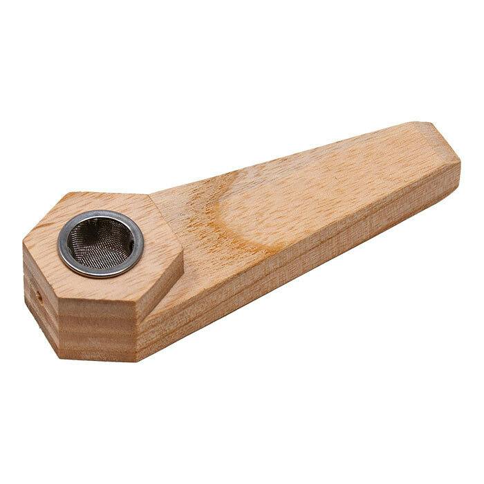 Handcrafted Wood Hand Pipe - 3.5" Hexagon Spoon