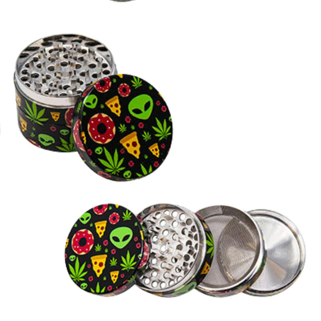 Collage 4 Piece Grinder - Alien/Food