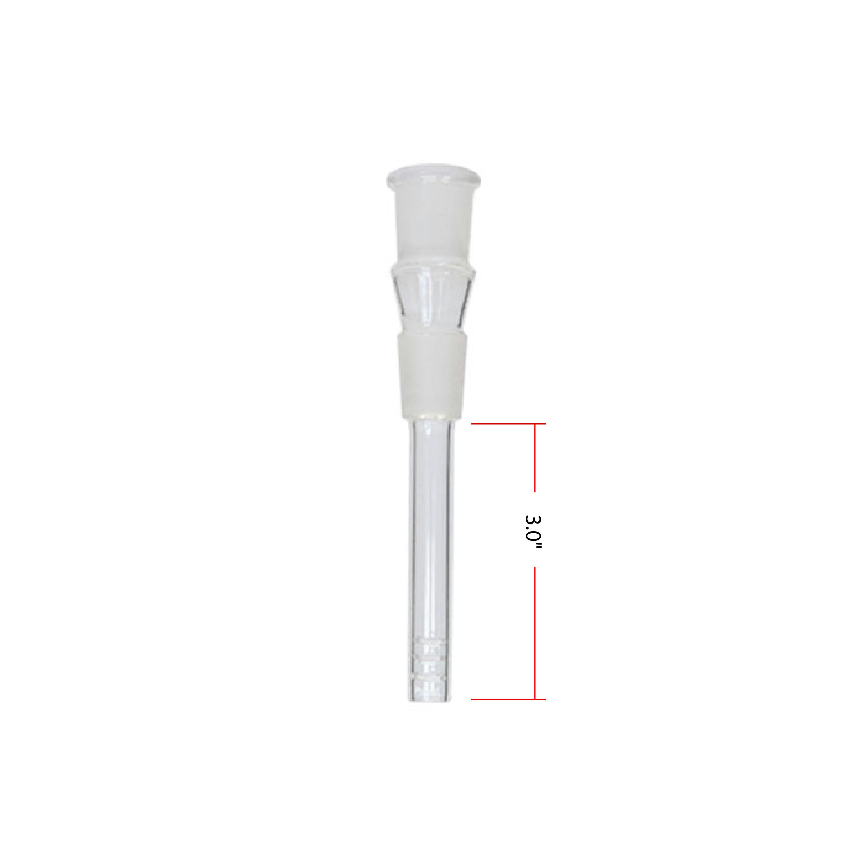 Clear Glass Down Stem - 3" with Ashcatcher