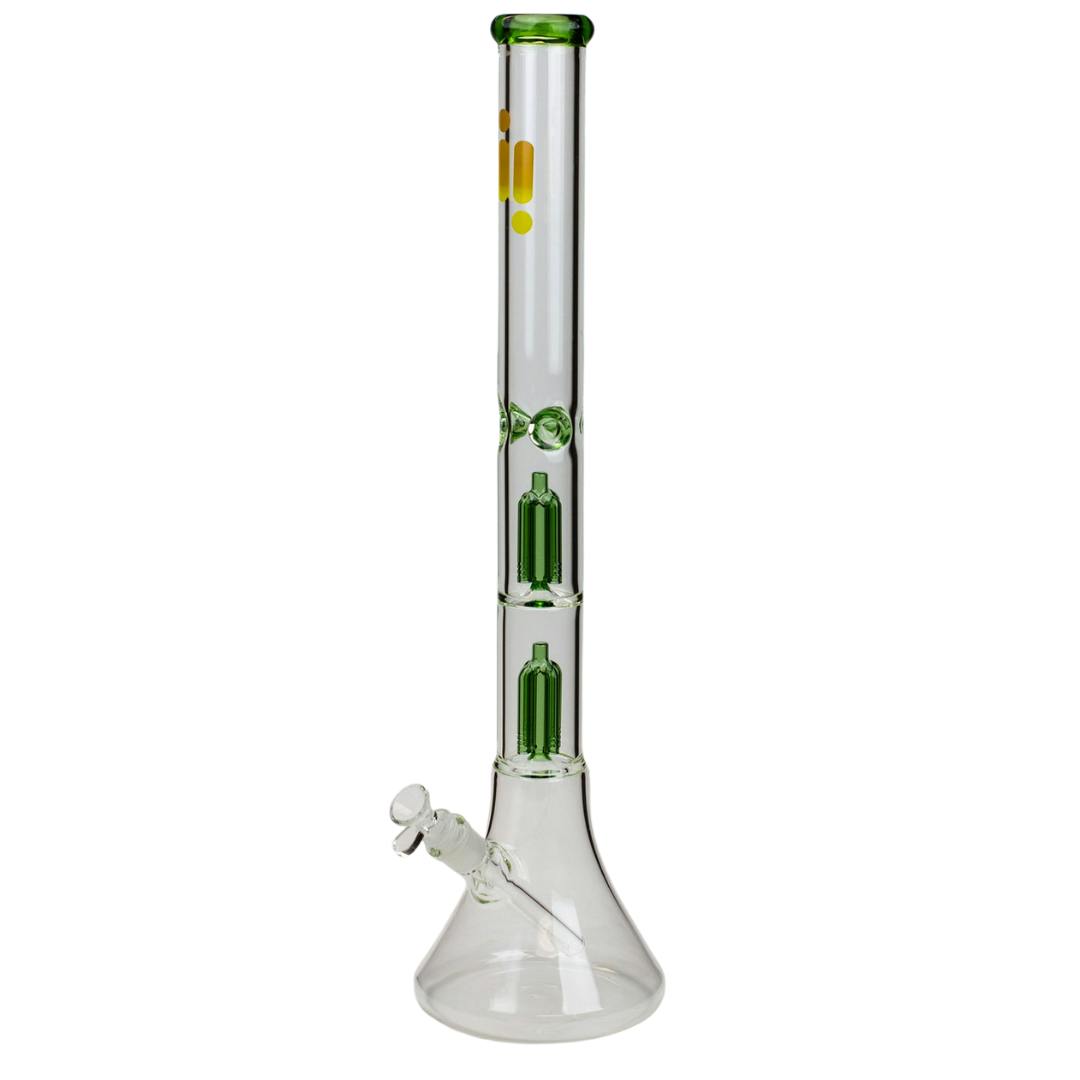 23" Infyniti Dual Tree Arms 7mm Glass Bong - Green