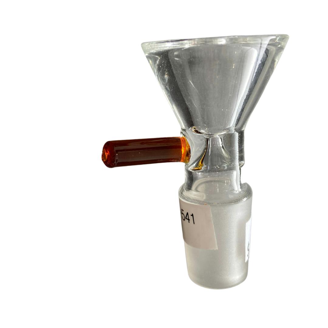 Glass Bowl with 19mm Joint - Martini w/ Amber Handle