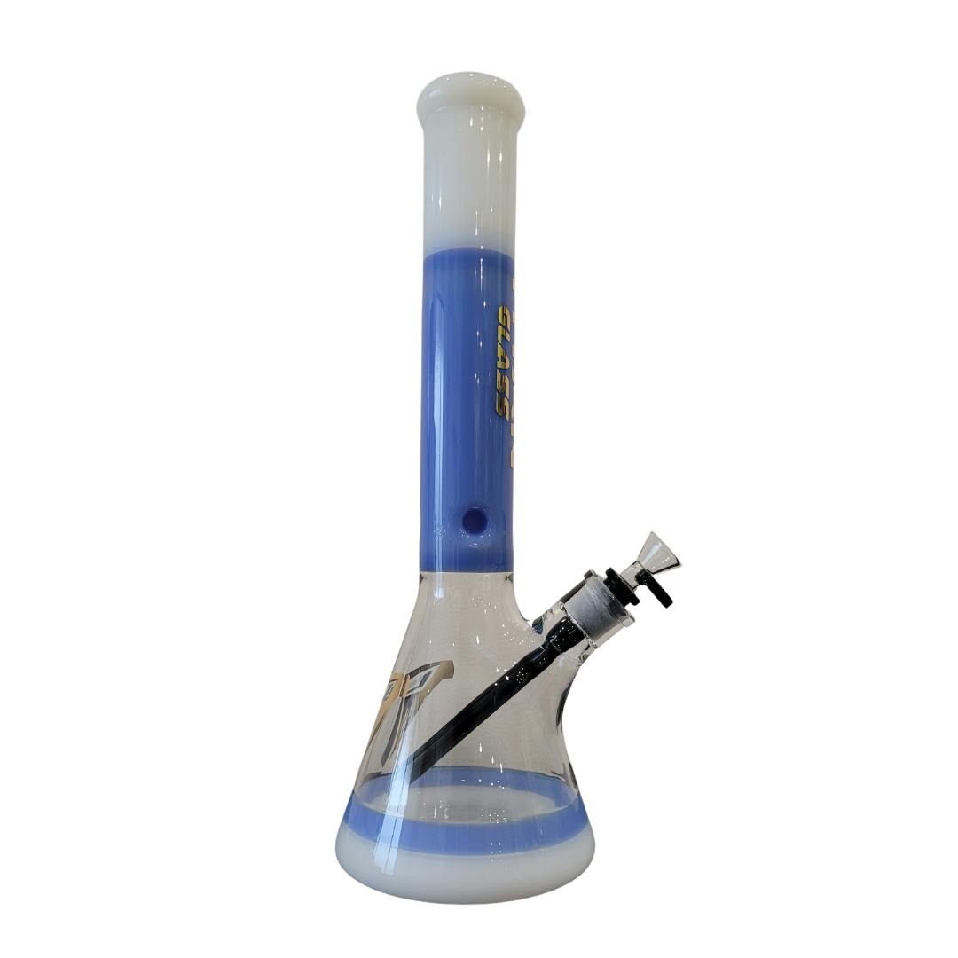 16" Titan Glass Regal Bong - Blue/White