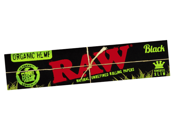 RAW Organic Hemp Black Rolling Papers - King Slim