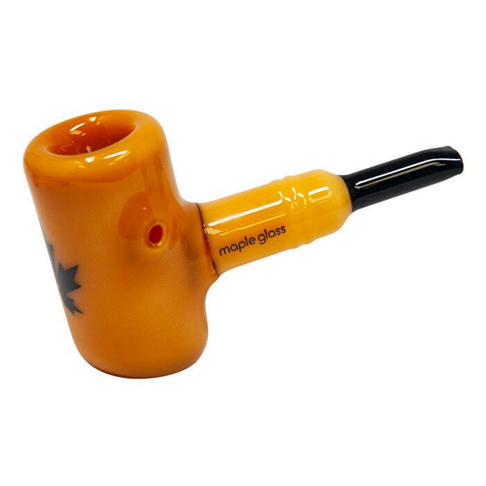 Maple Glass Oxford Hammer Pipe 5.5'' - Jade Yellow