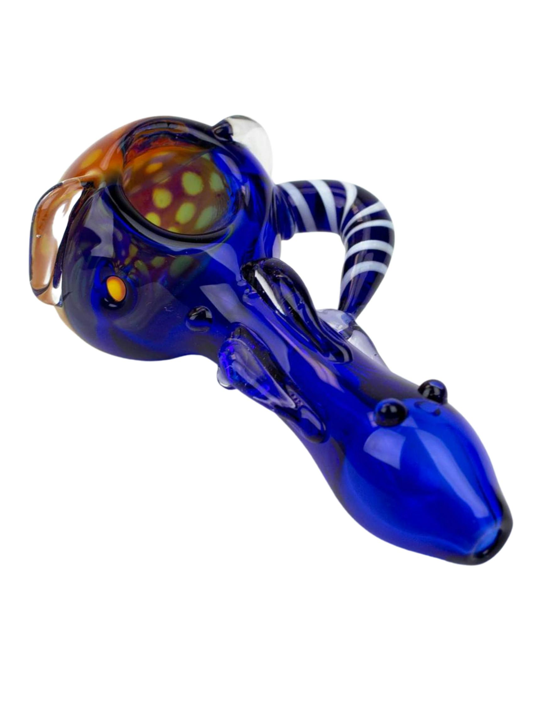 4" Glass Pipe - Blue
