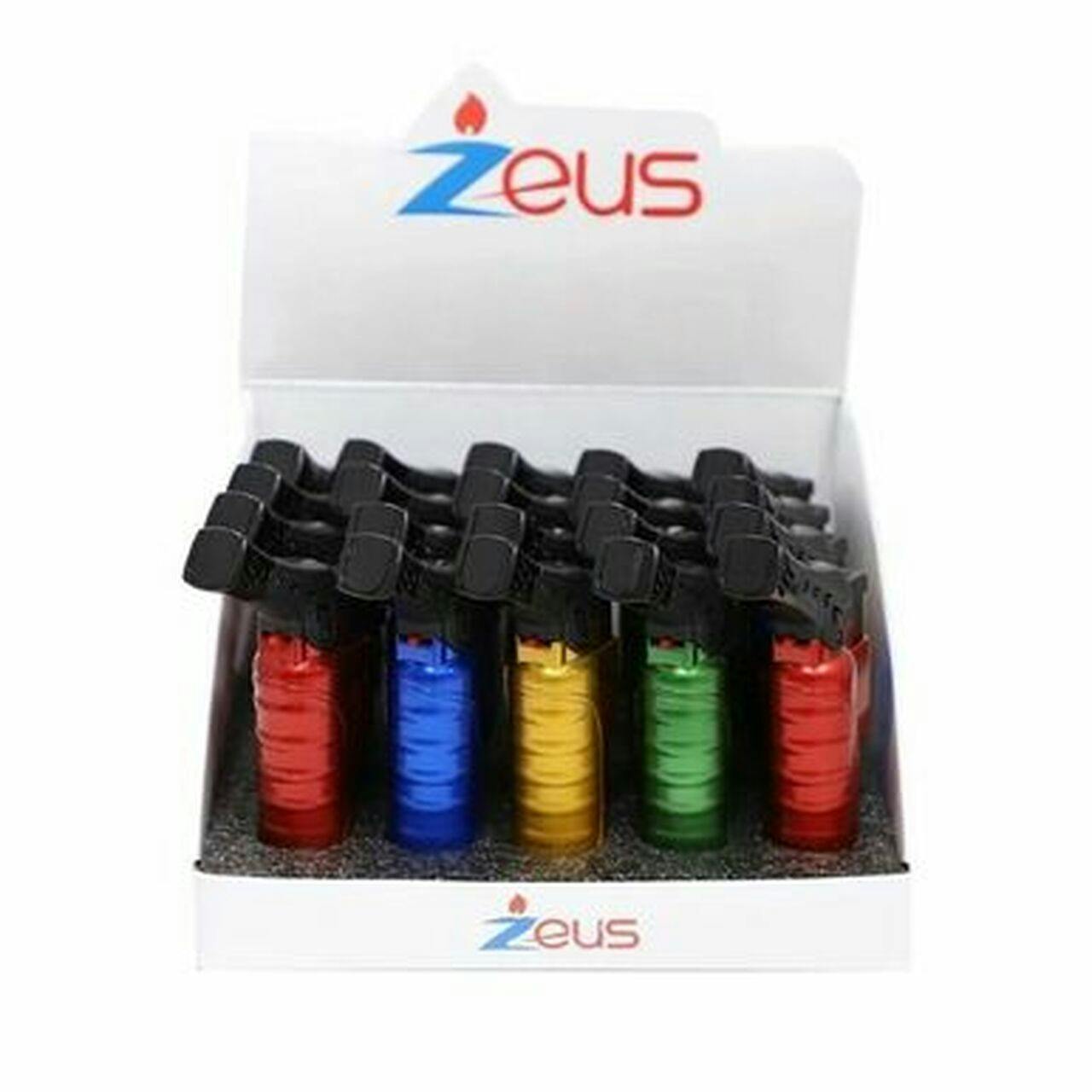 Zeus 4" Rubber Side Torch Lighter - Blue