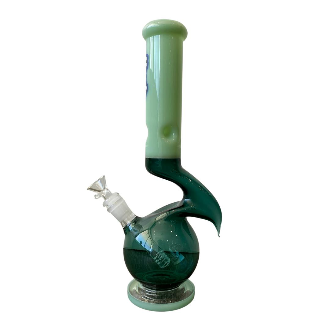 12" Haute Dual Shade Glass Zong - Green
