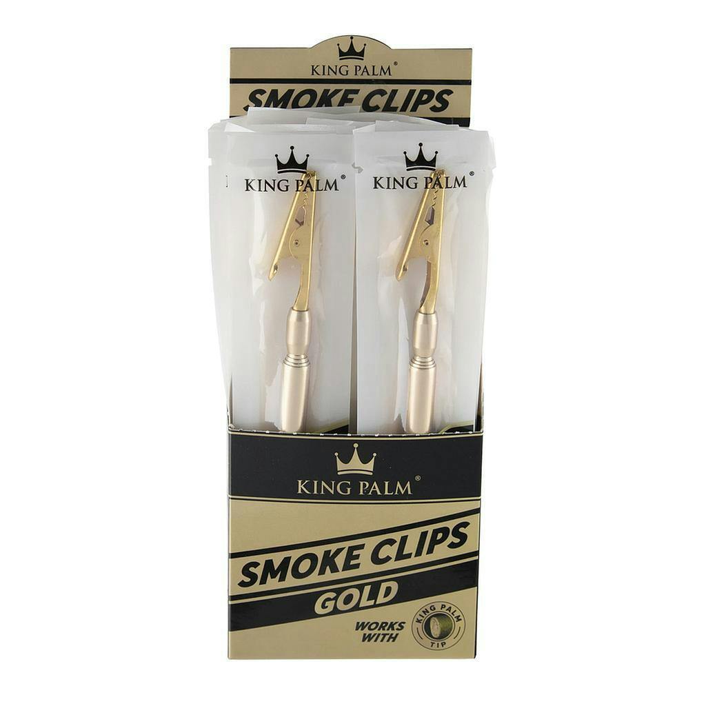 Roach Clip - Extendable King Palm Gold