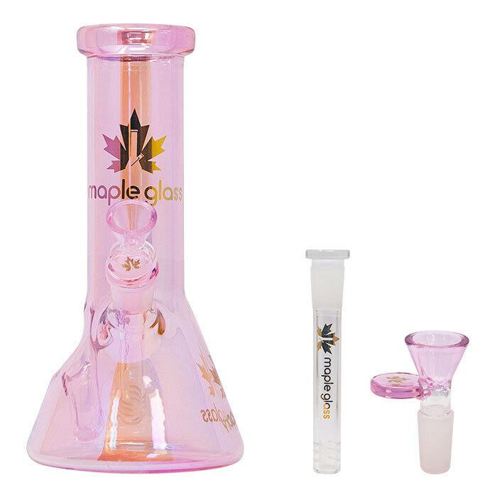 9" Fire Starter Beaker Bong - Pink