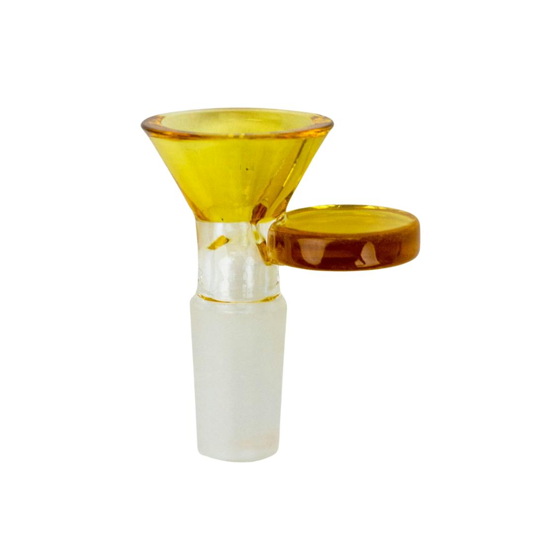 Glass Bowl with Round Handle - Amber