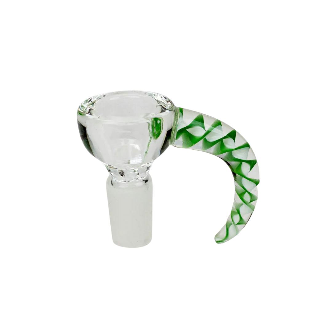 Thick bowl with horn handle - Green