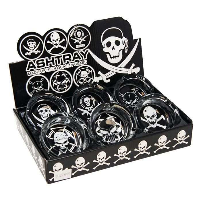 Glass Ashtray - Pirate Skull Series