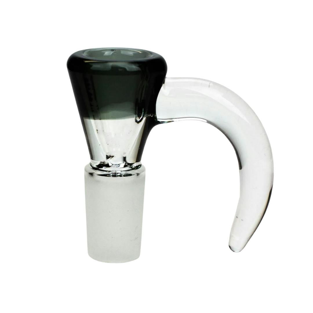 Two tone Color Thick bowl with Horn Handle - Black