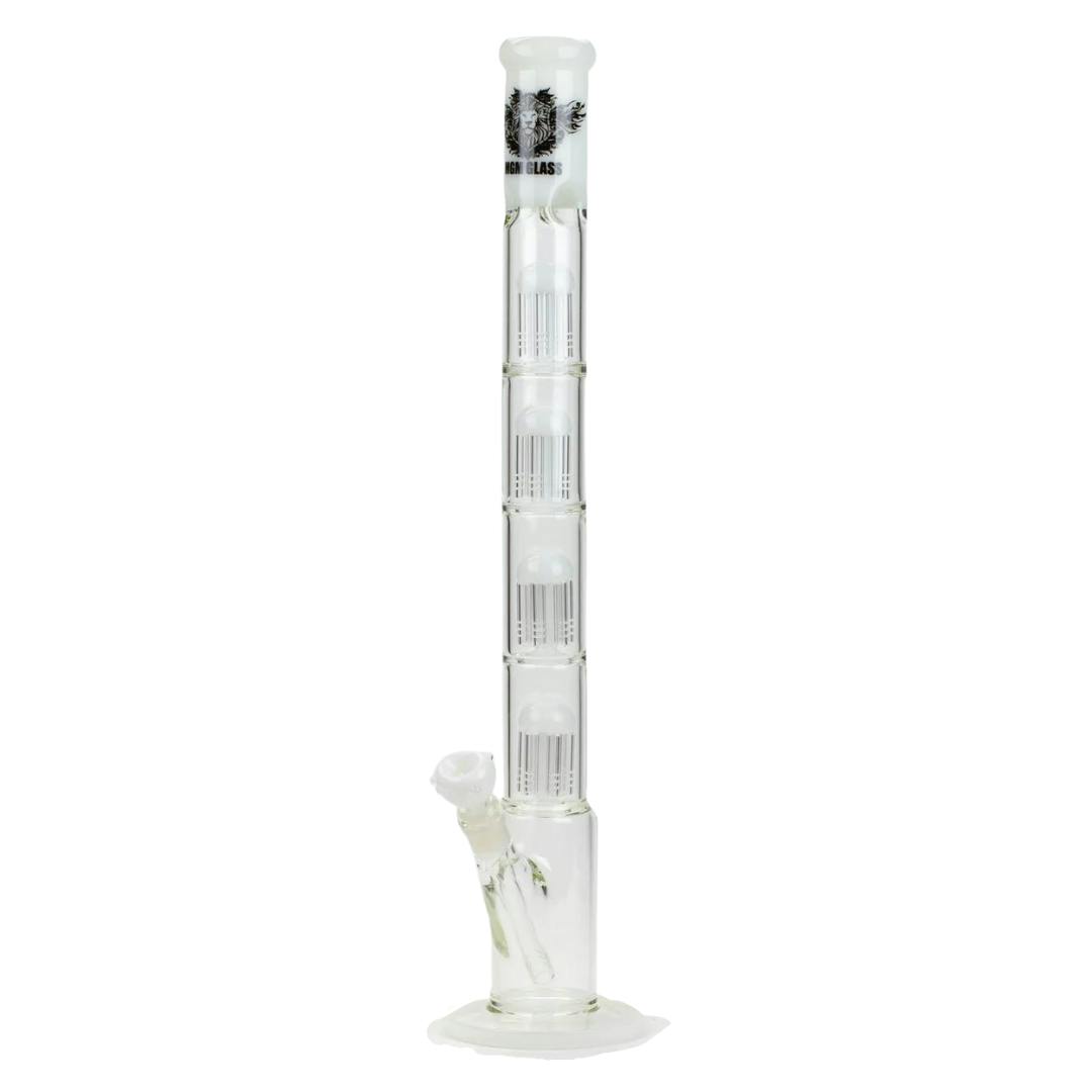 23" MGM Quad Percolator Glass Bong - White