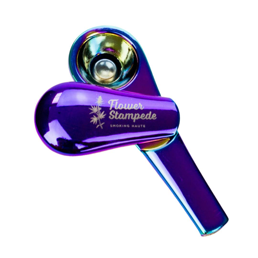 4" Swivel Metal Pipe - FlowerStampede Rainbow Colour