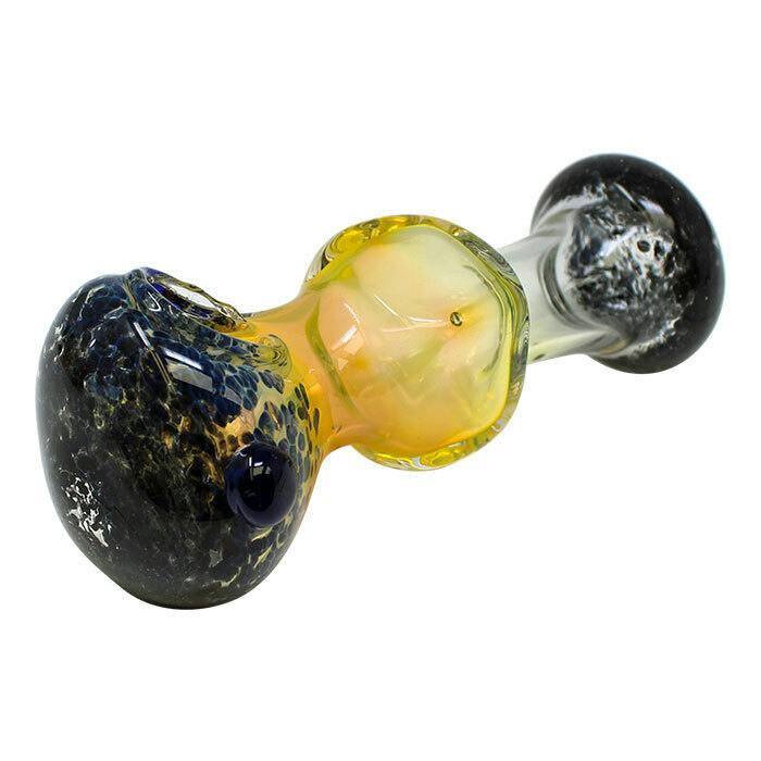 5" Glass Pipe - Black Square Center