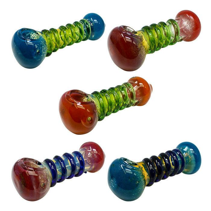 5" Three Ring Glass Pipe - Assorted Colours